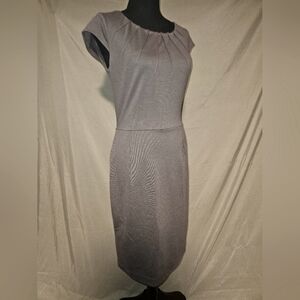 Calvin Klein Gray Sheath Midi Dress for Work